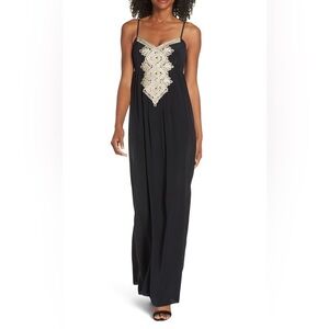 Lilly Pulitzer Kelsea Silk Slip Dress Size 0 Black Summer Worn 1X